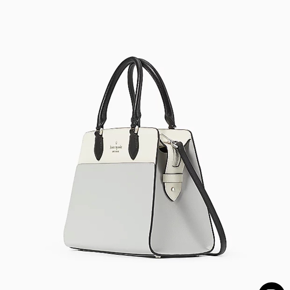 Kate Spade Madison Colorblock Saffiano Leather Medium Satchel
Platinum Grey
NWT - Picture 4 of 16